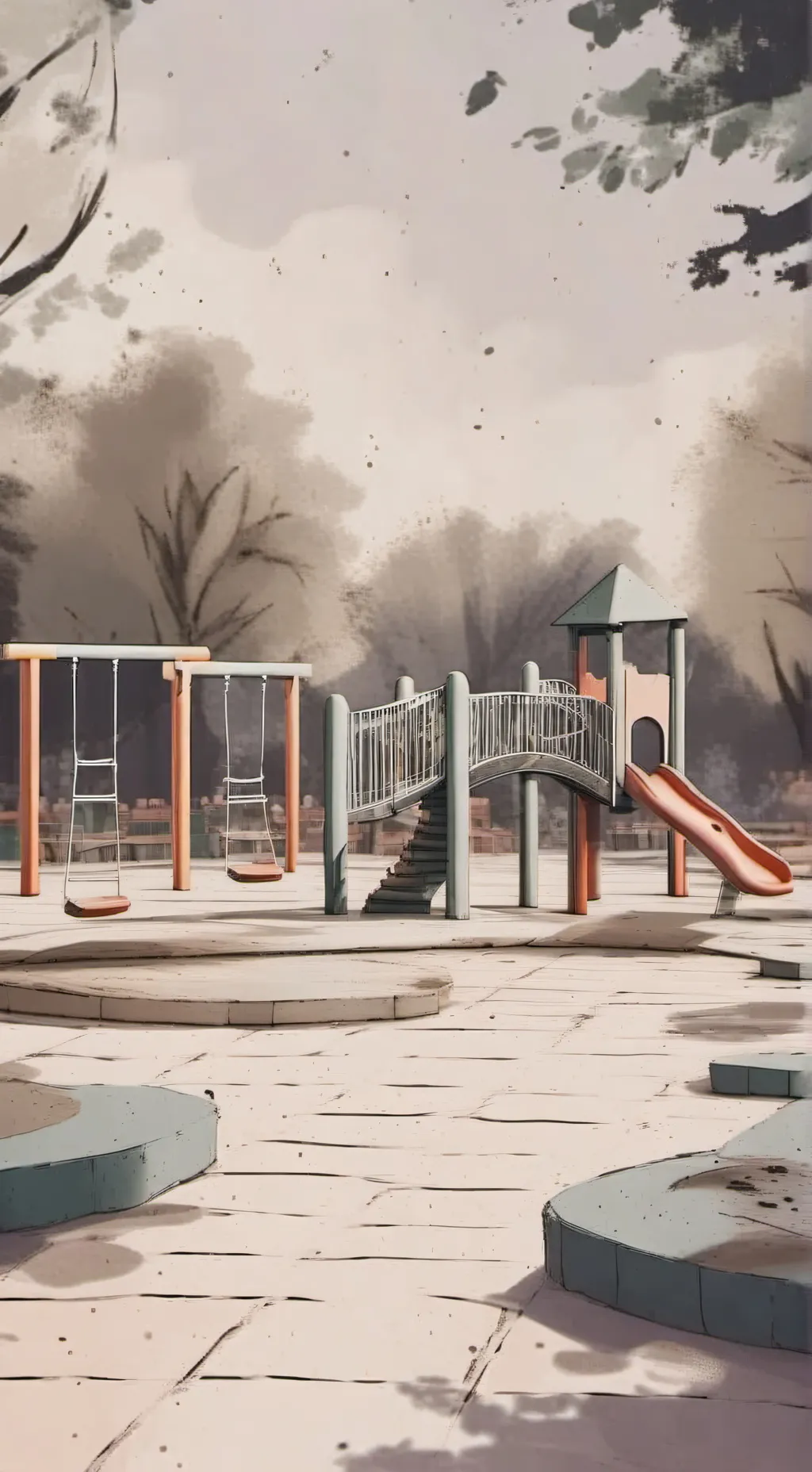 ai character: Fpe kindergarden background