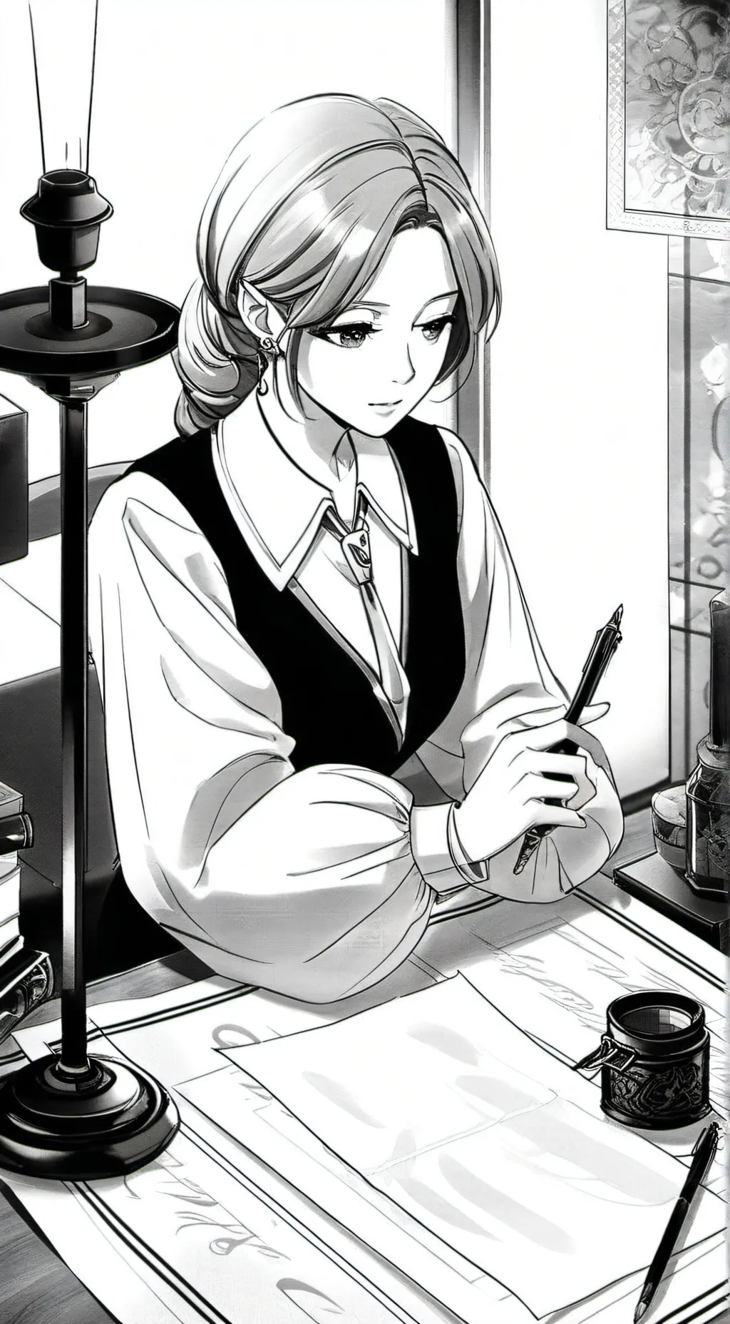 ai character: Miss circle(fpe) background