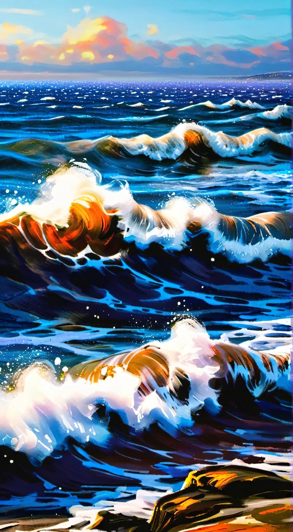 ai character: socksfor1 ocean au background