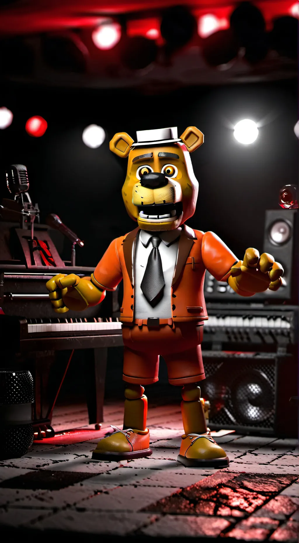 ai character: Fred Bear background