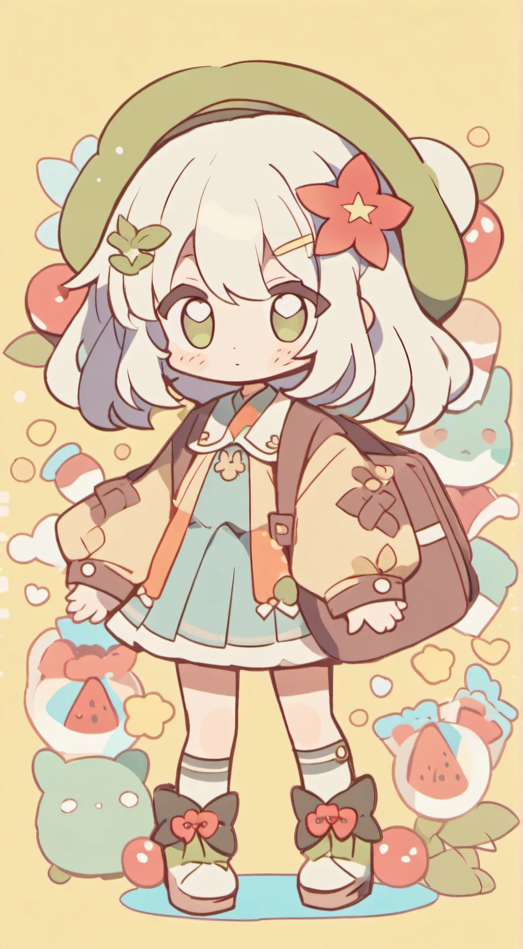 ai character: chibi background