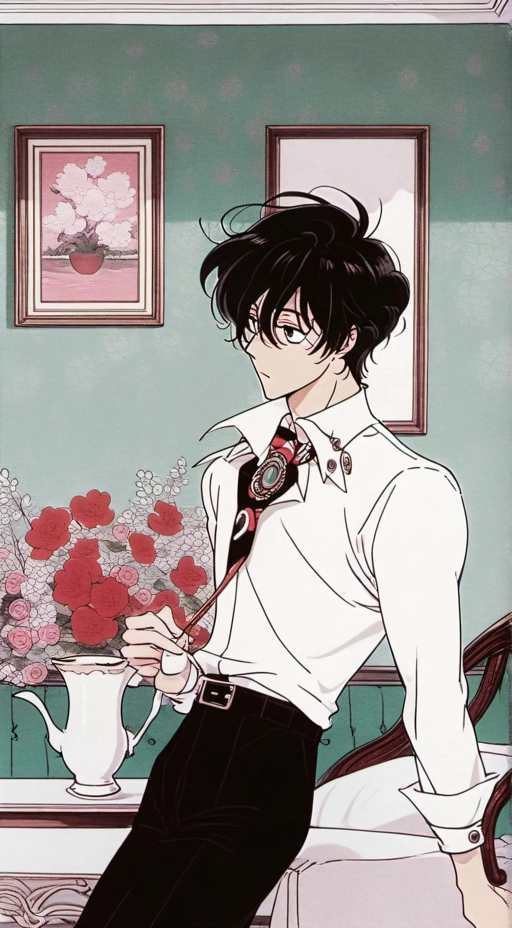 ai character: gojo  background