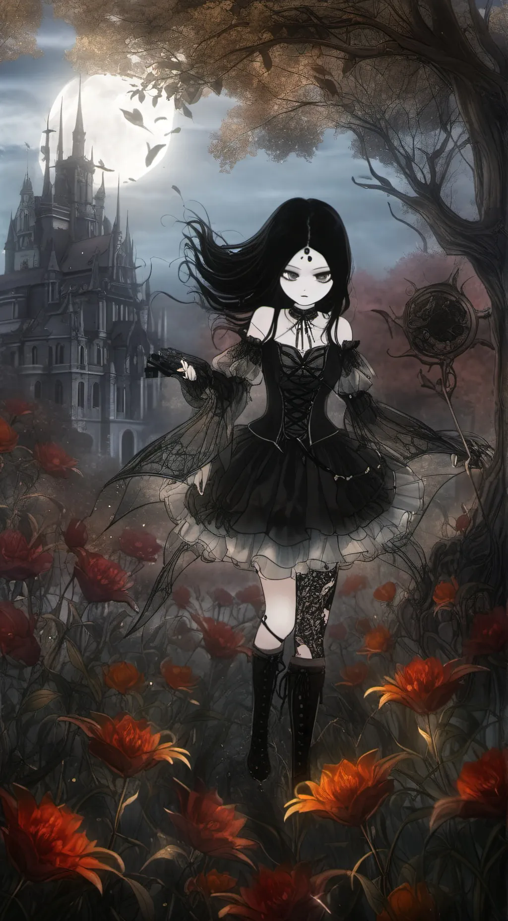 ai character: Voilet  background