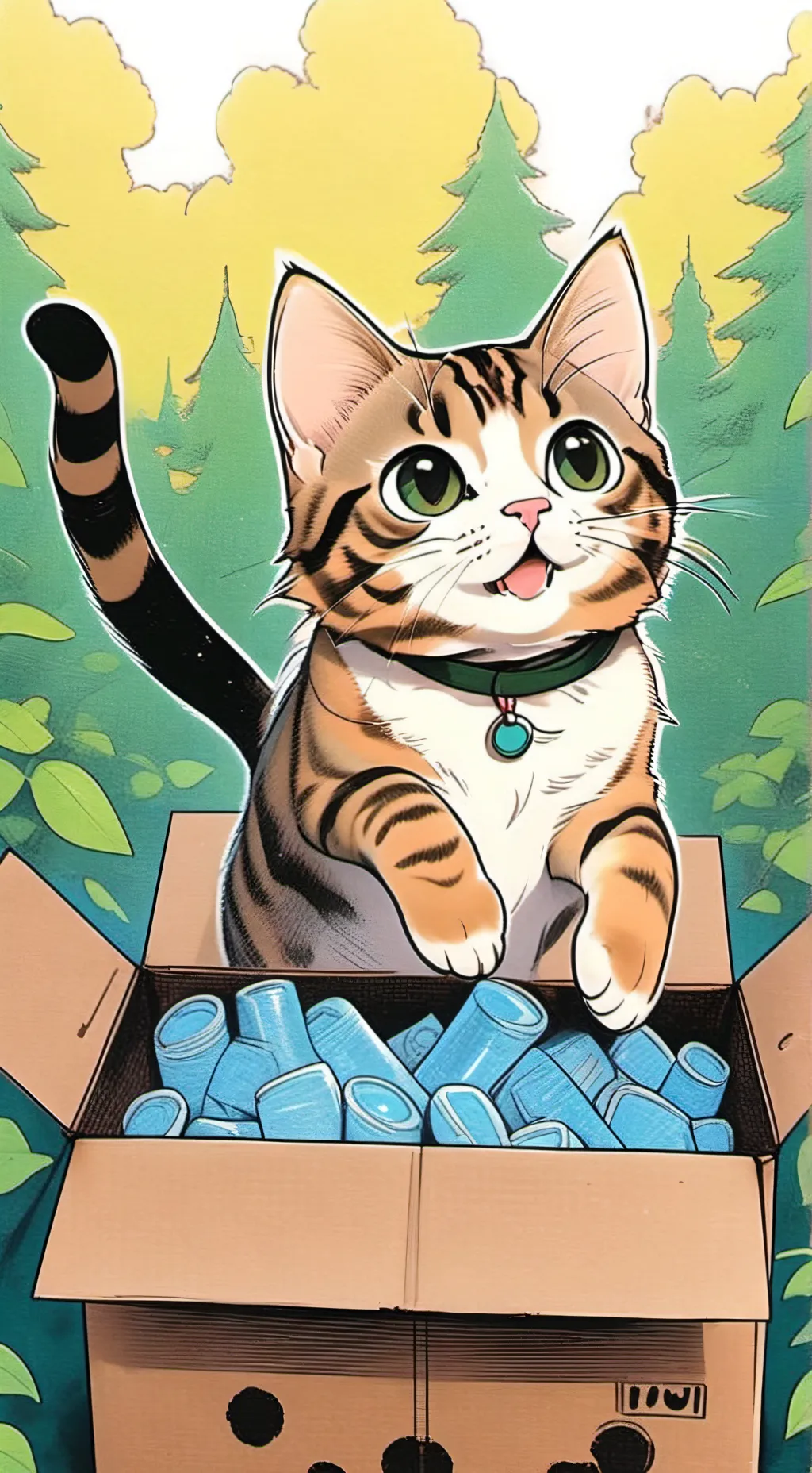 ai character: Be a cat background