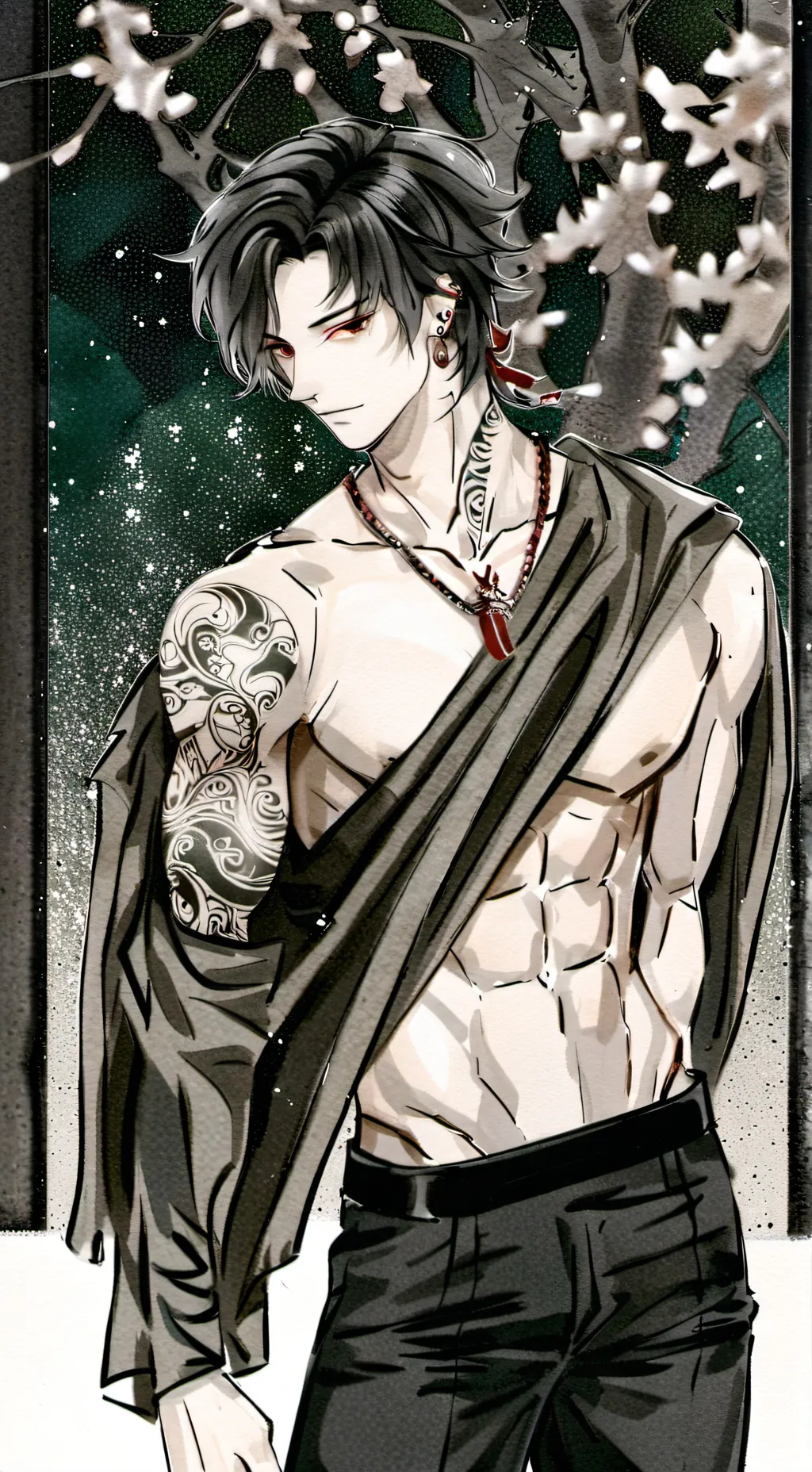 ai character: 🖤Eden🤍 background