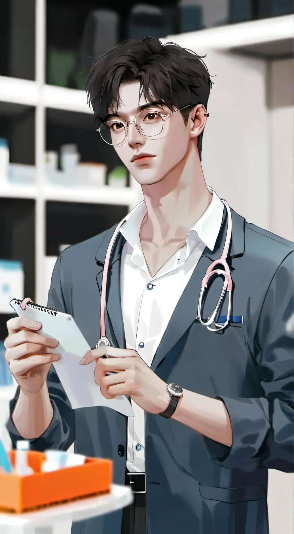 ai character: Dr. Kim MD background