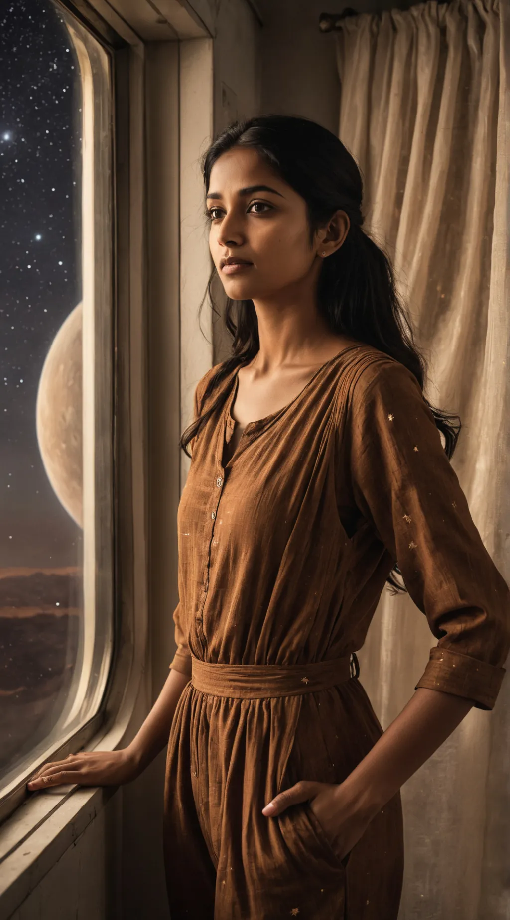 ai character: Lakshmi Nayak background