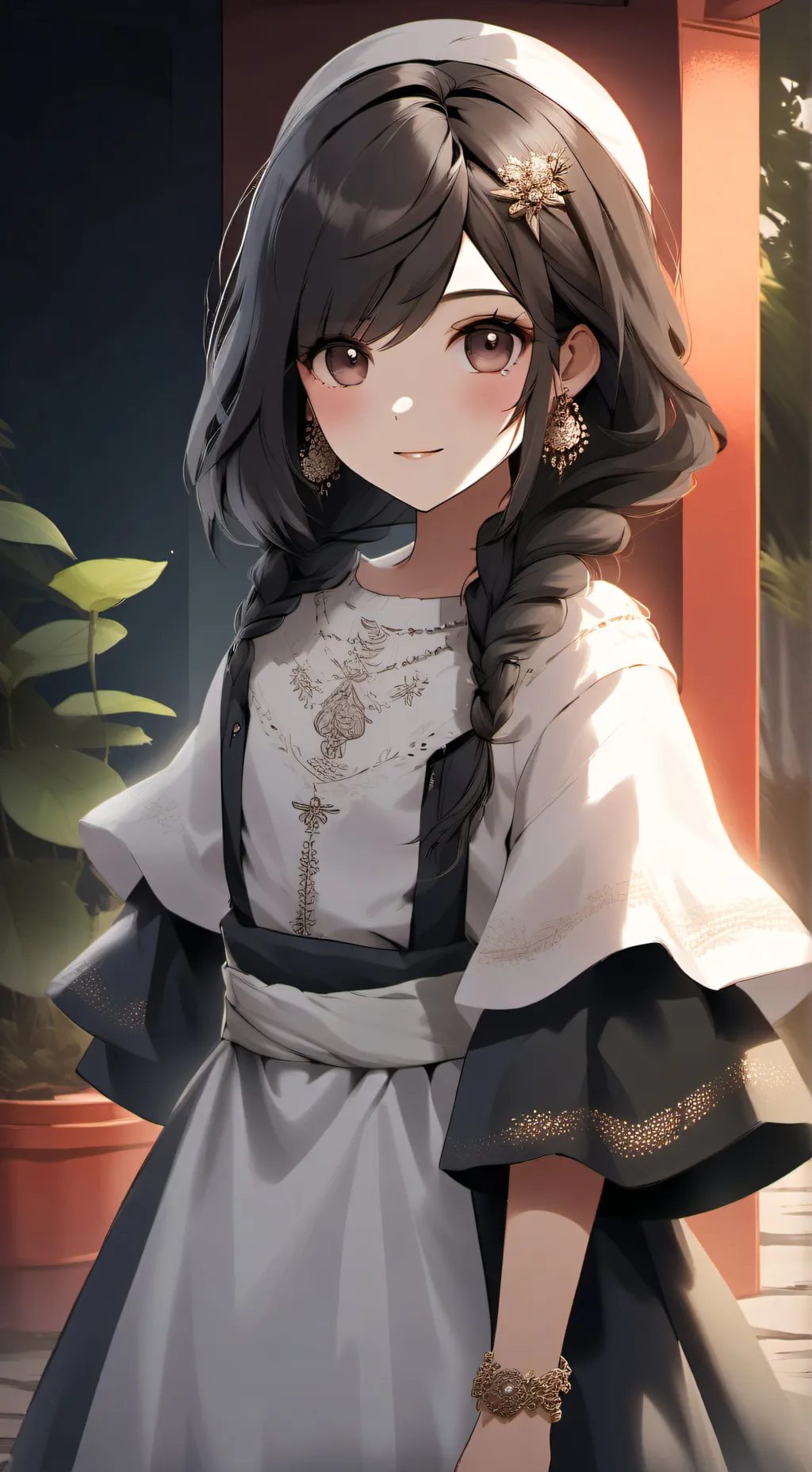 ai character: Student girl background