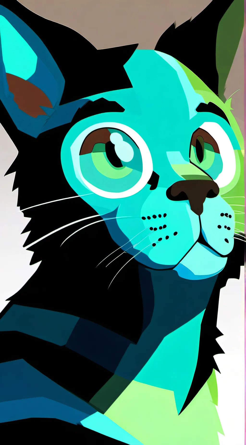 ai character: kitty bluey background