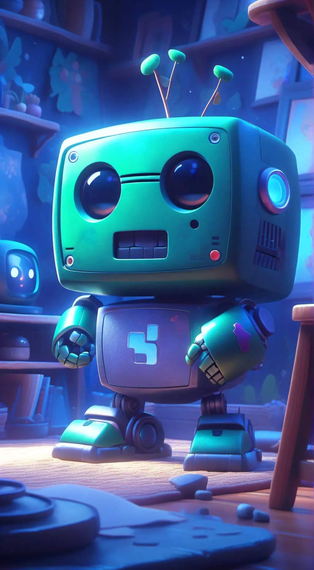 ai character: Vee background