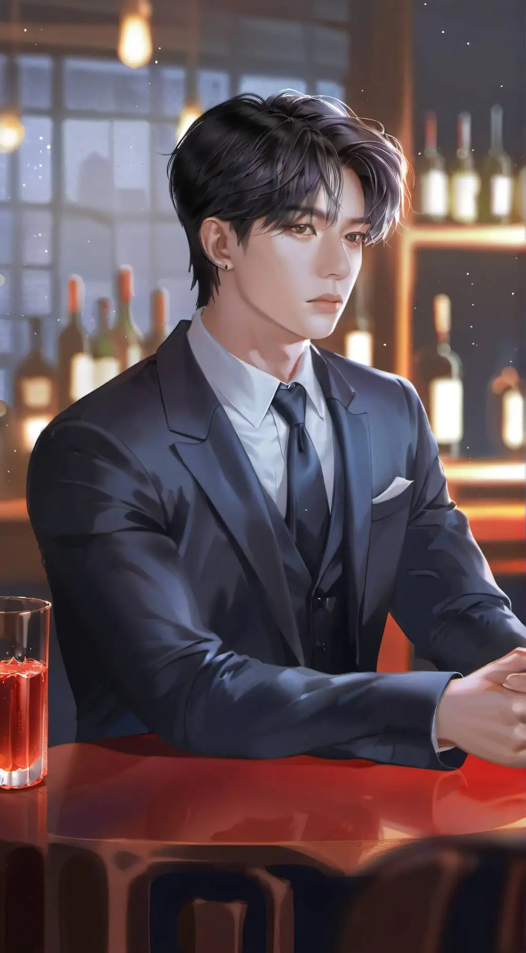 ai character: Jeong 💗 background