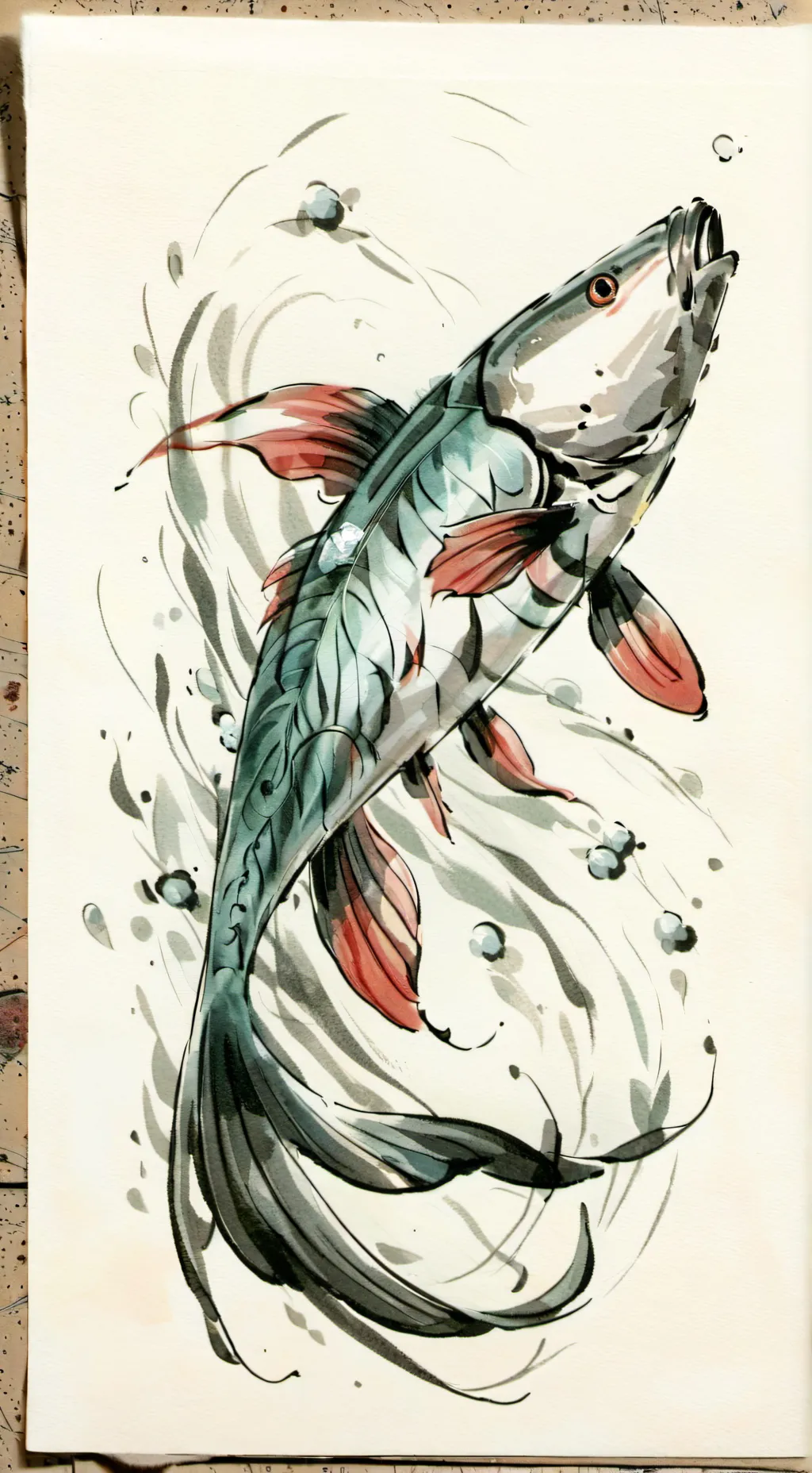 ai character: Fish background