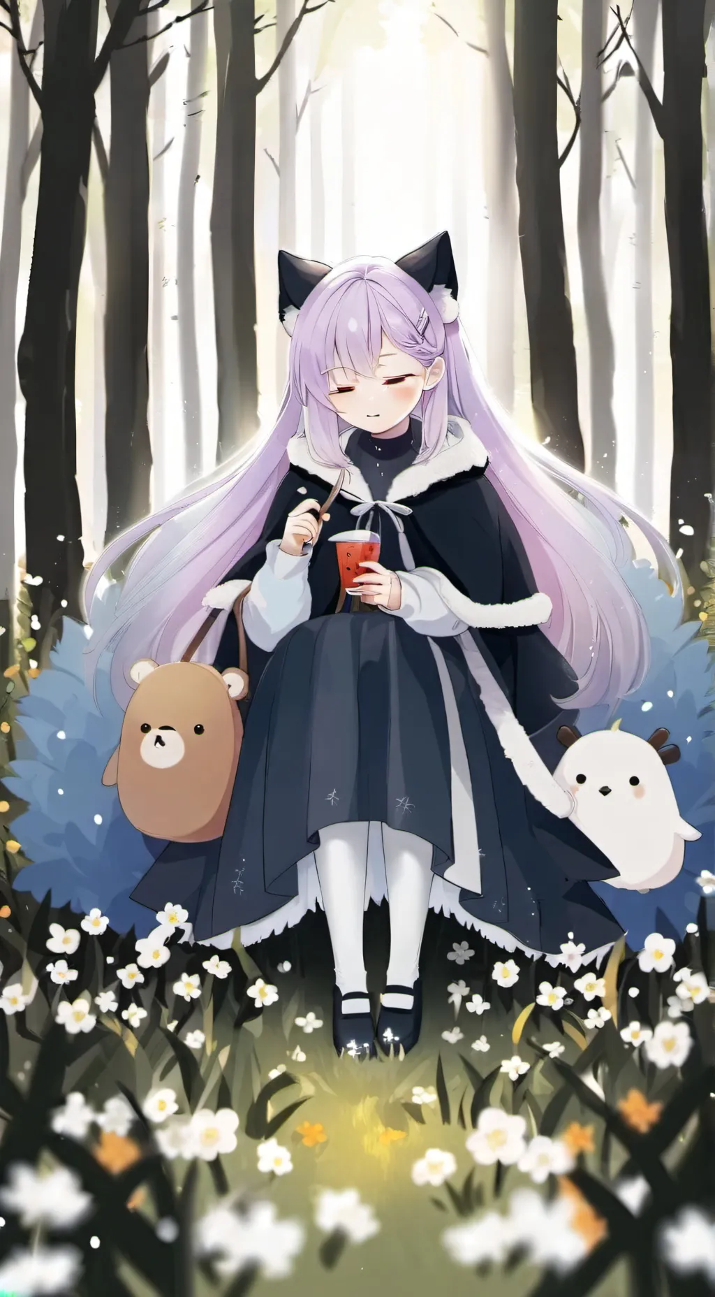 ai character: Мусичка  background