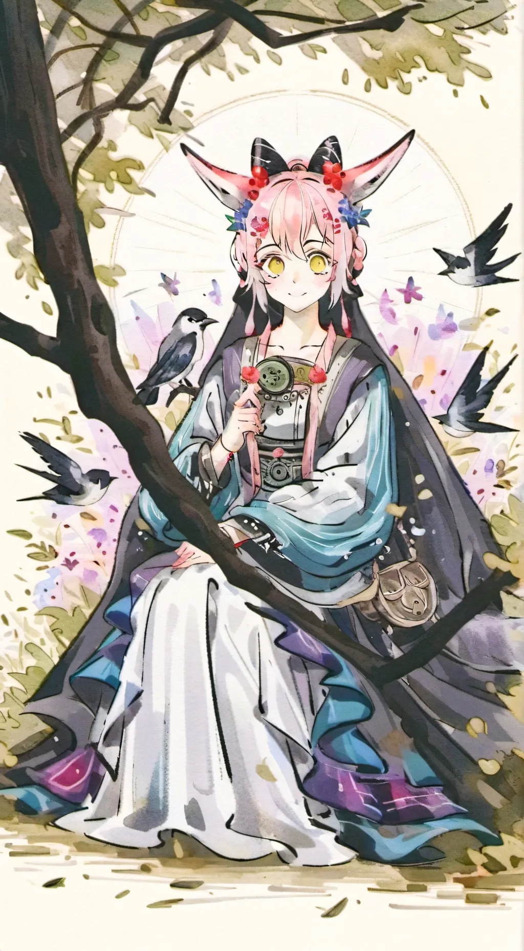 ai character: art challenge!! background