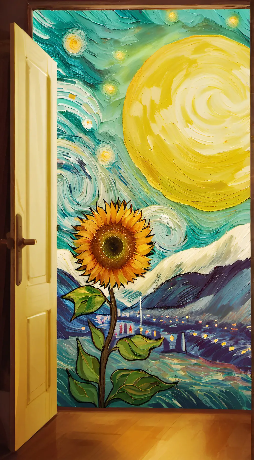 ai character: growth of giggle background