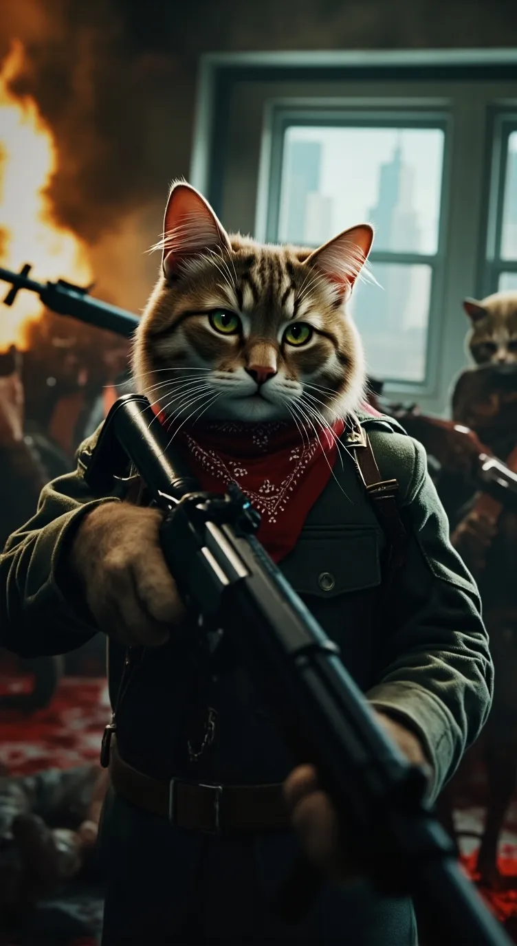 ai character: Cat civil war background