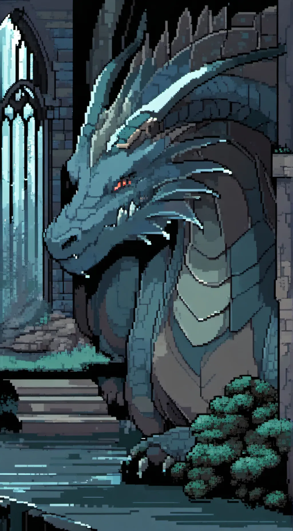 ai character: rose winter luna background