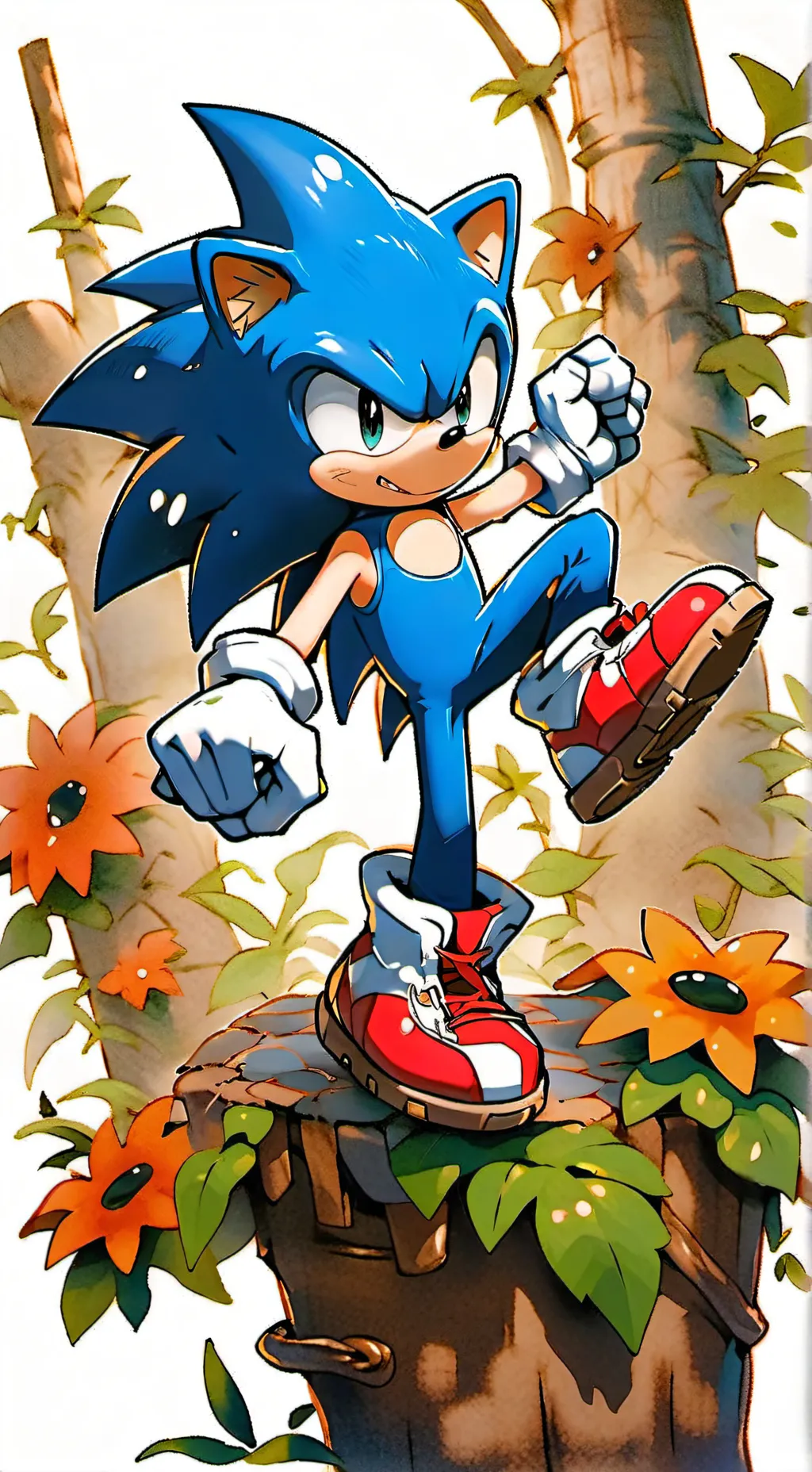 ai character: Sonic the hedgehog background