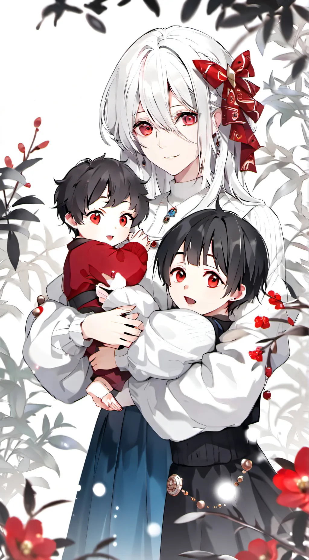 ai character: Mom & sister background