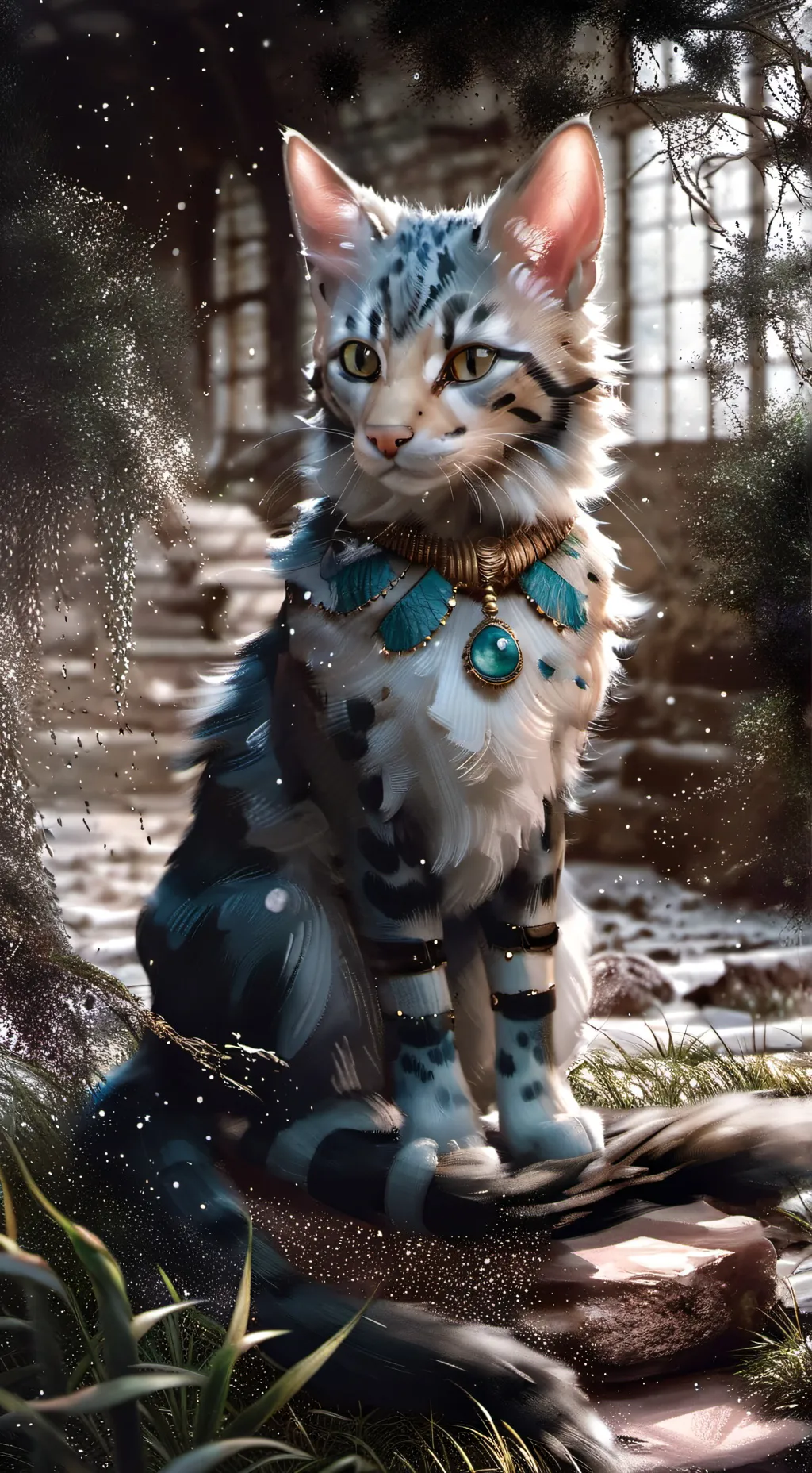 ai character: Ancent mew background