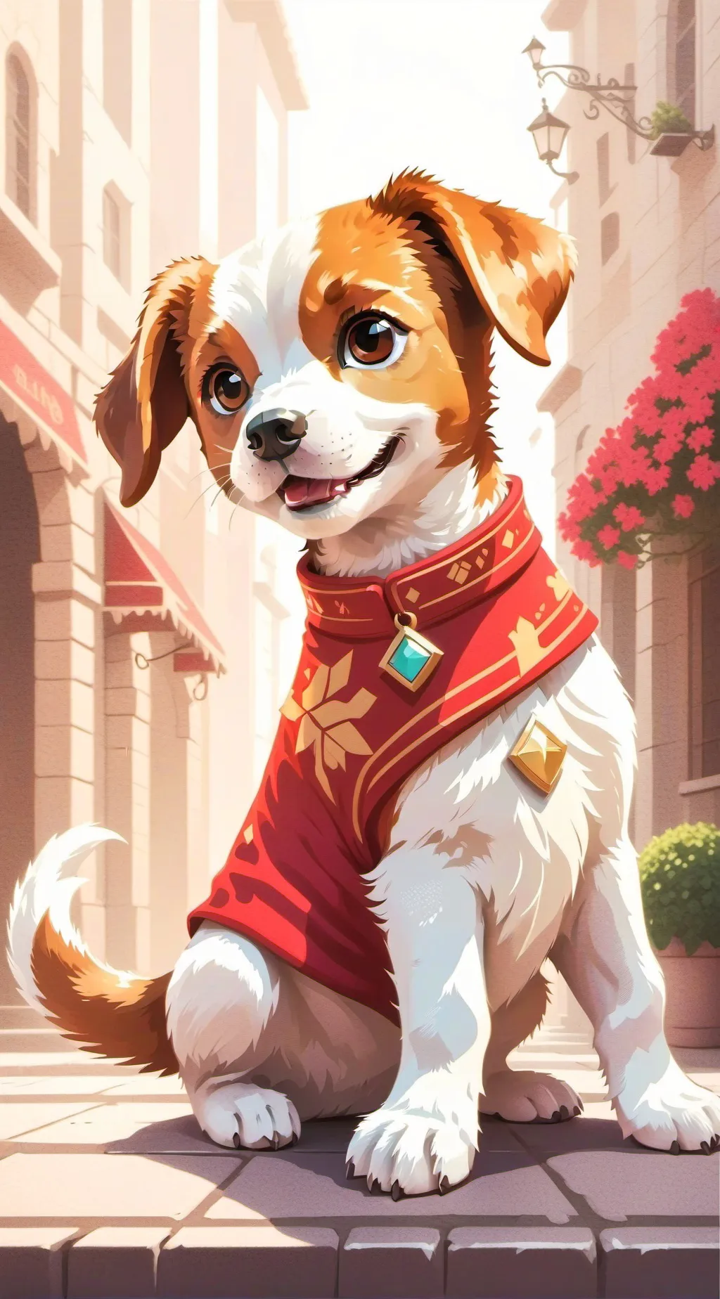 ai character: perrito bebe background