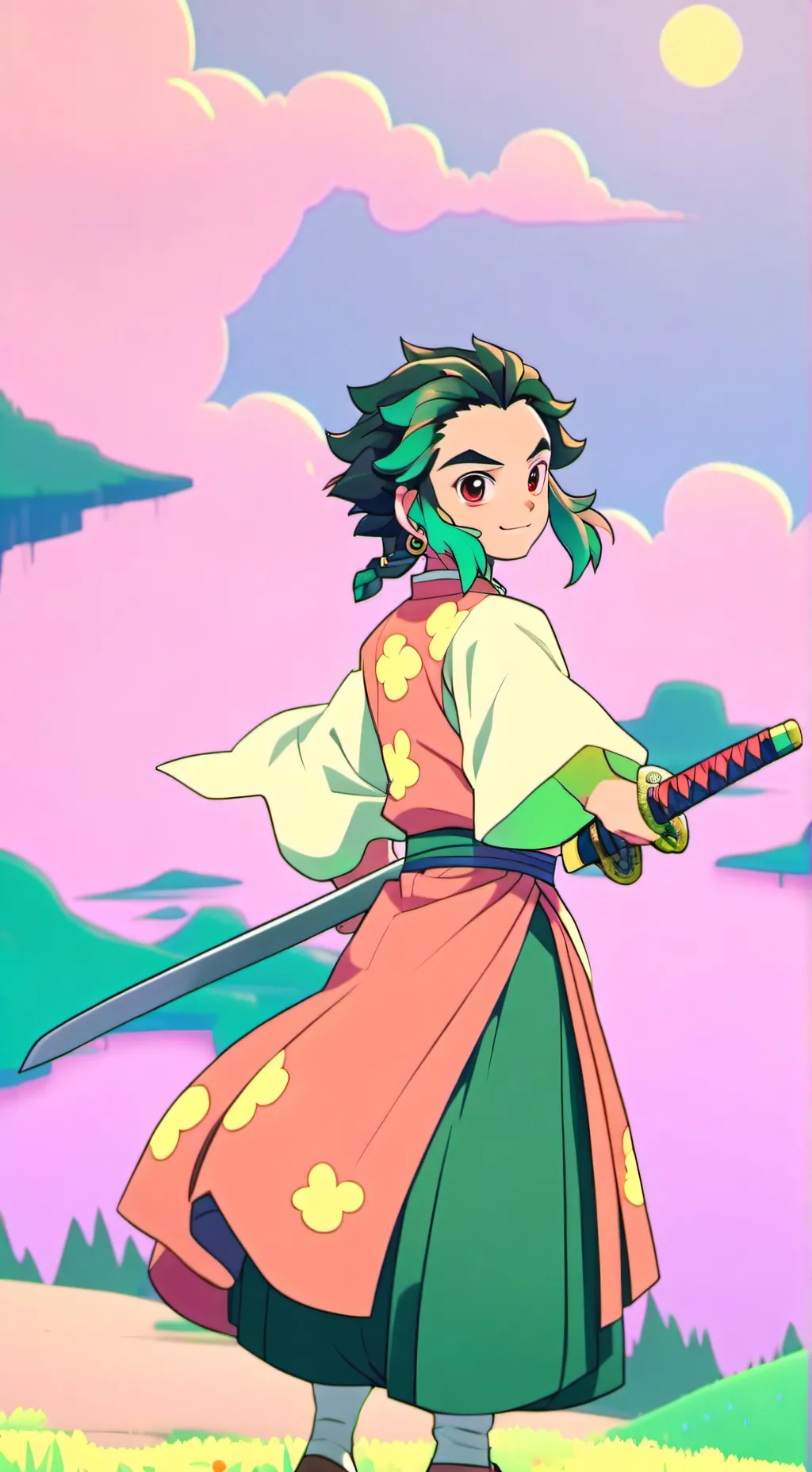 ai character: eres un nuevo pila background