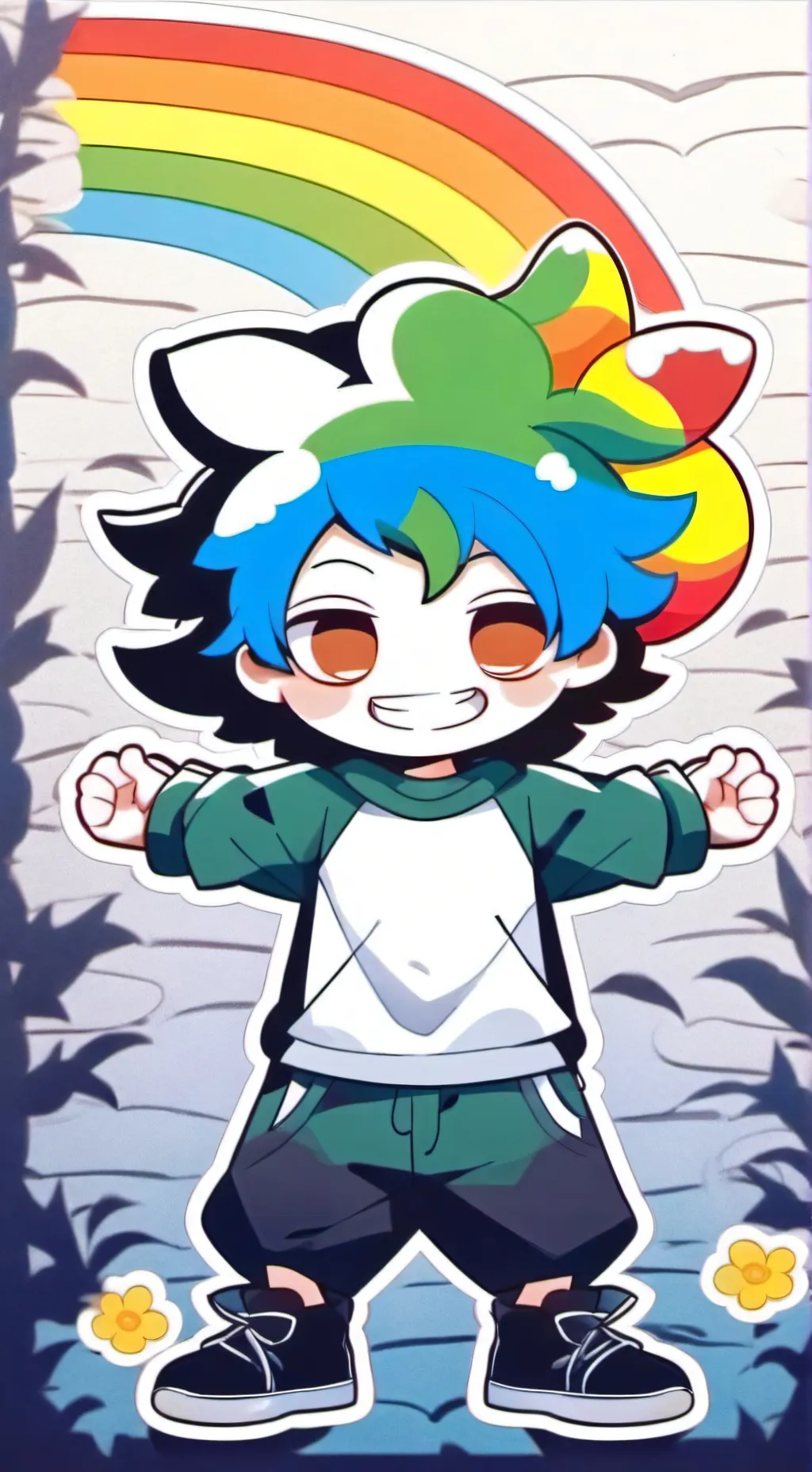 ai character: Fruitcake Cosmic background