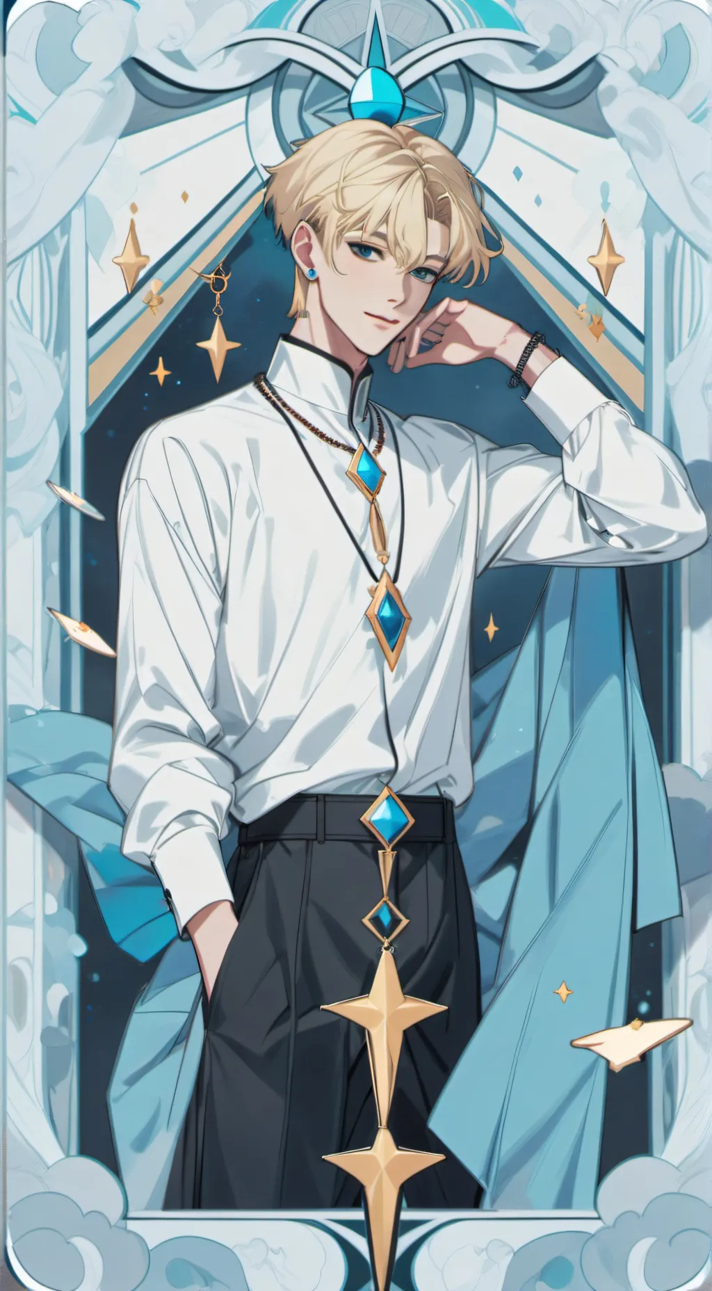 ai character: Sam w/ others background