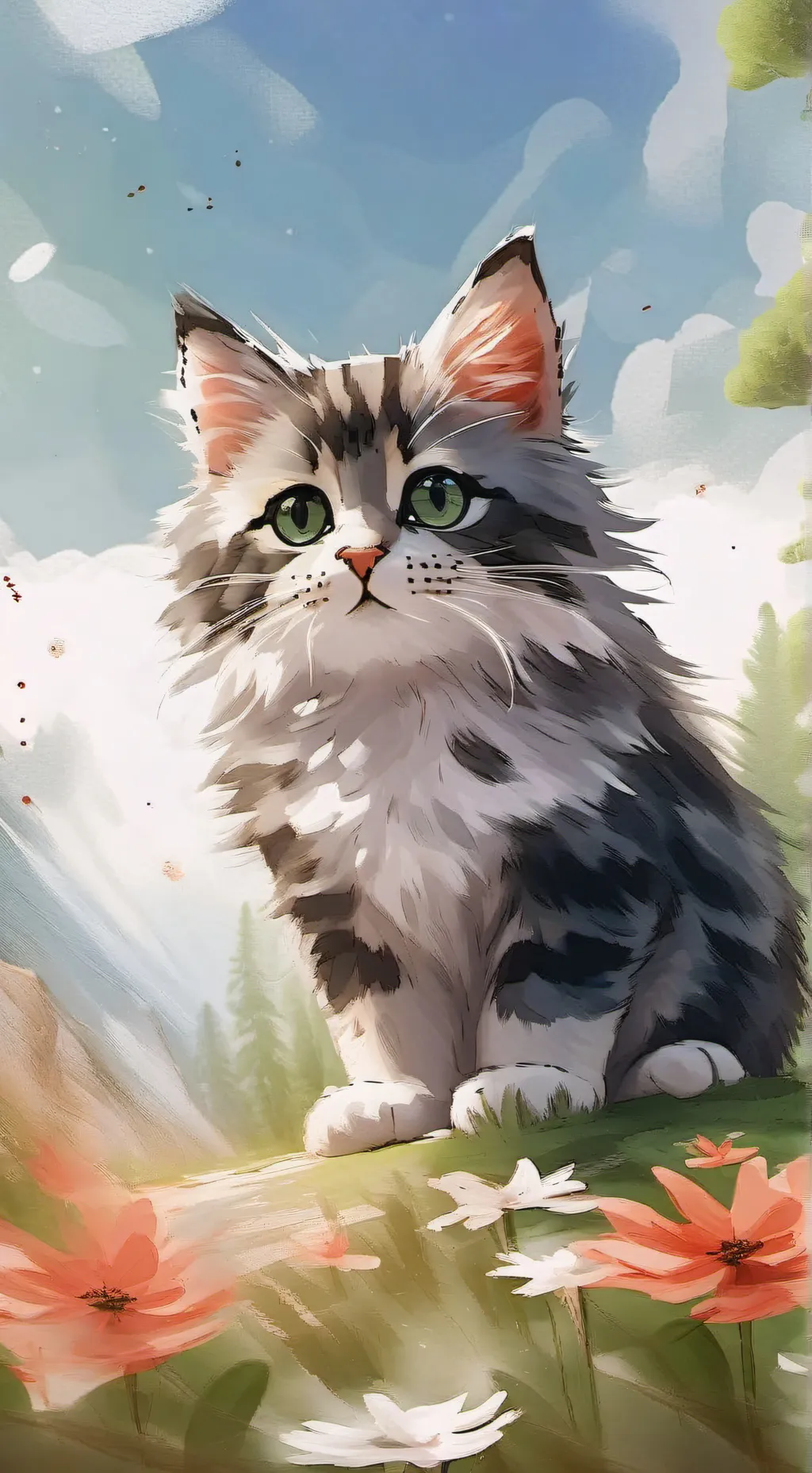 ai character: gato bebe background