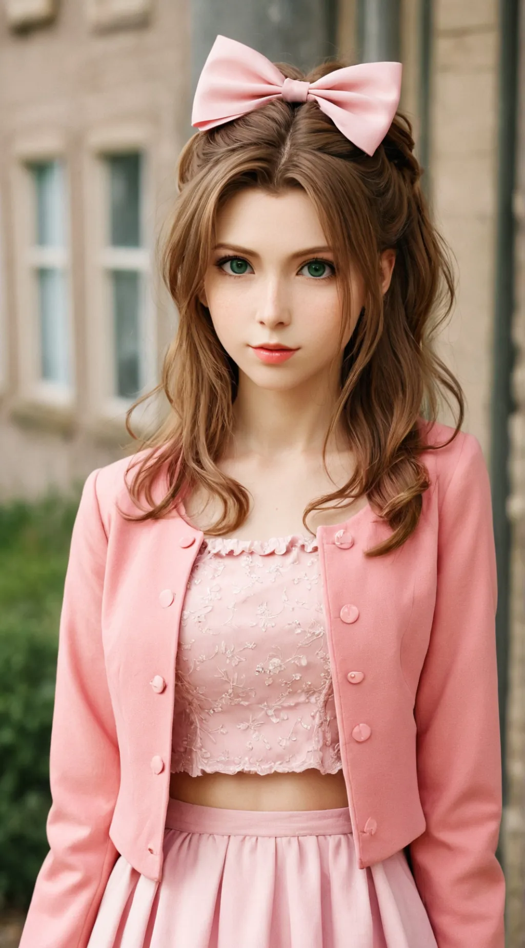 ai character: Aerith Gainsboro background