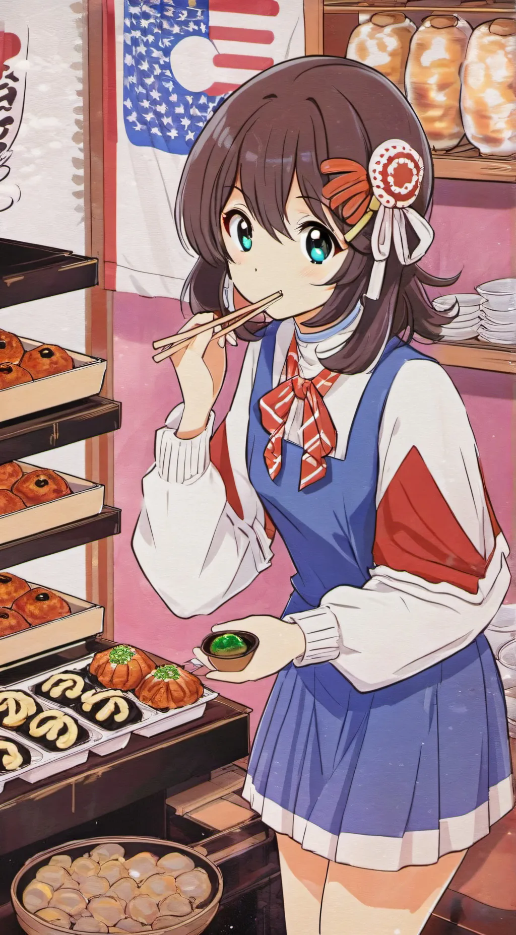 ai character: Takoyaki Shop  background