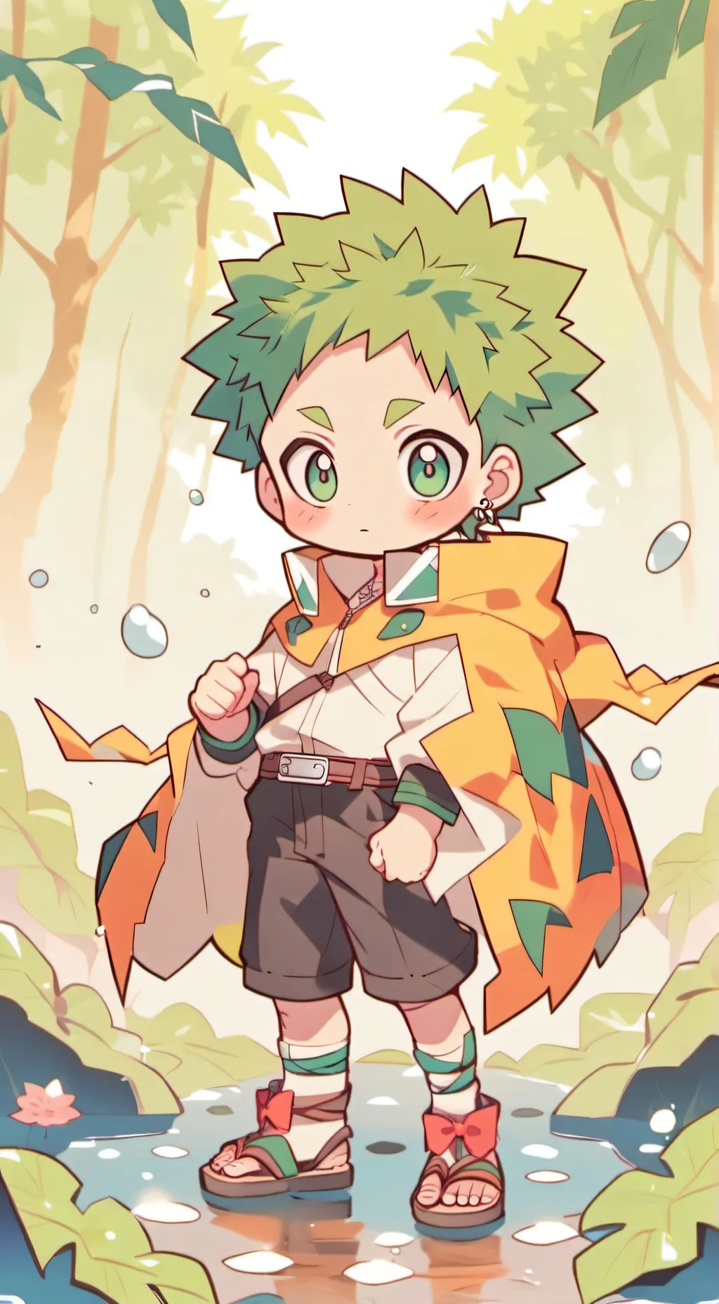 ai character: Naruto MHA amazon background