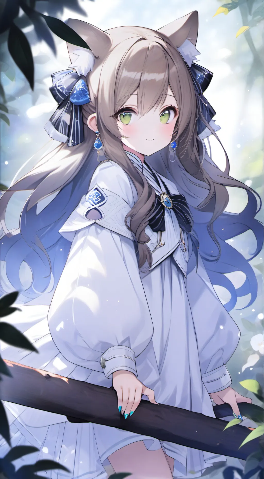 ai character: Be a cat girl background