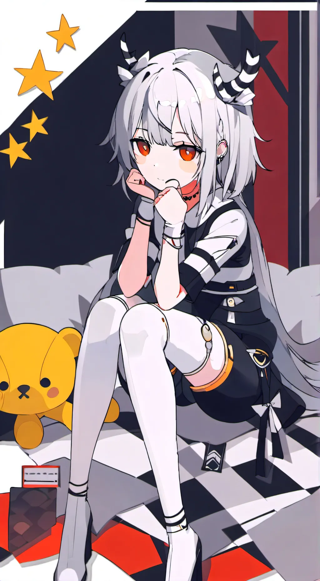 ai character: sleeping girl background