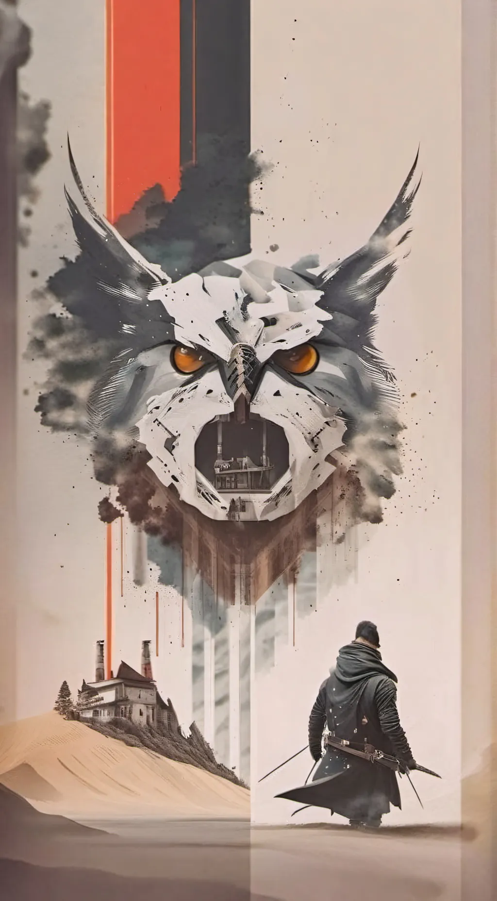 ai character: żygający kot background