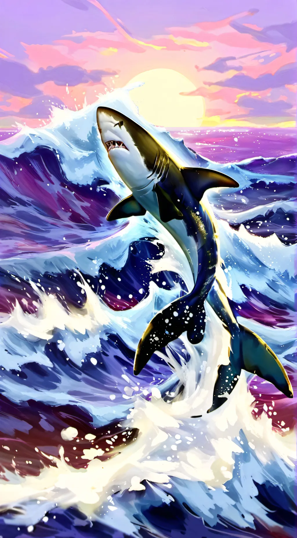ai character: Sister shark  background