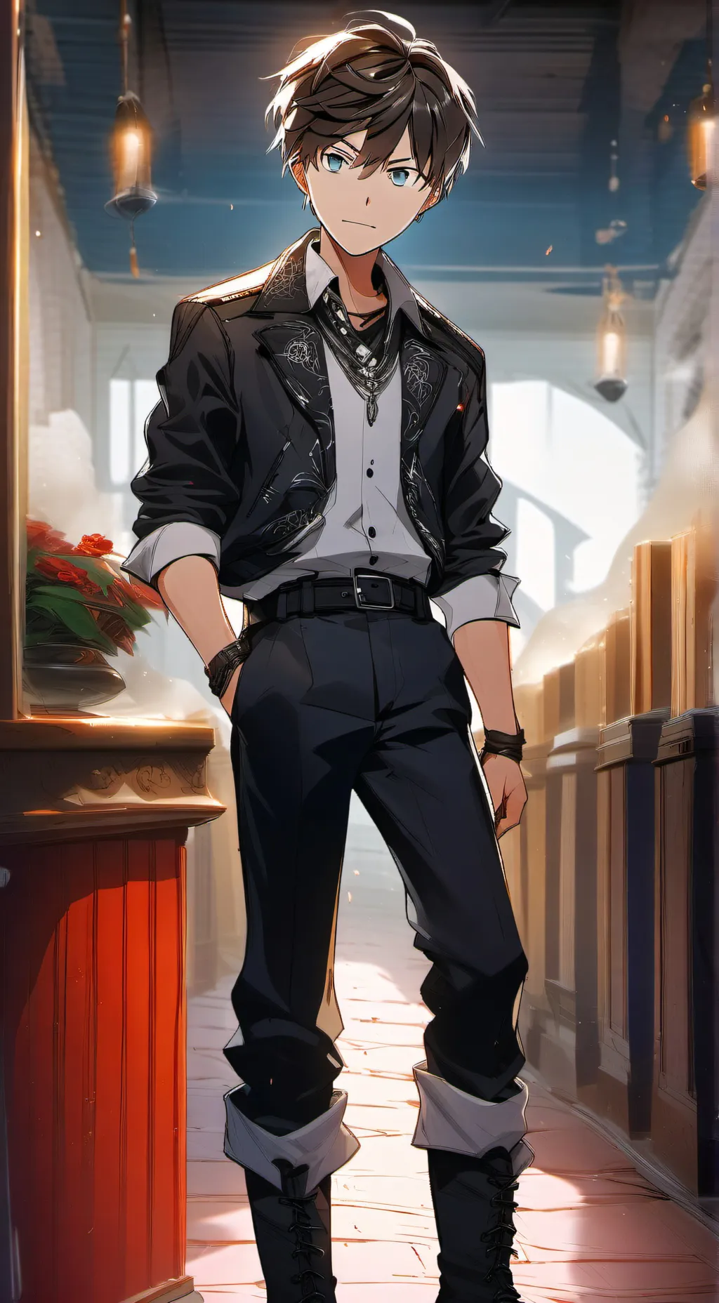 ai character: Hunter Blackendar background