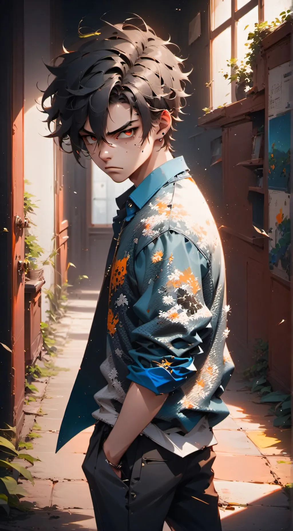 ai character: Rue the School Bully background