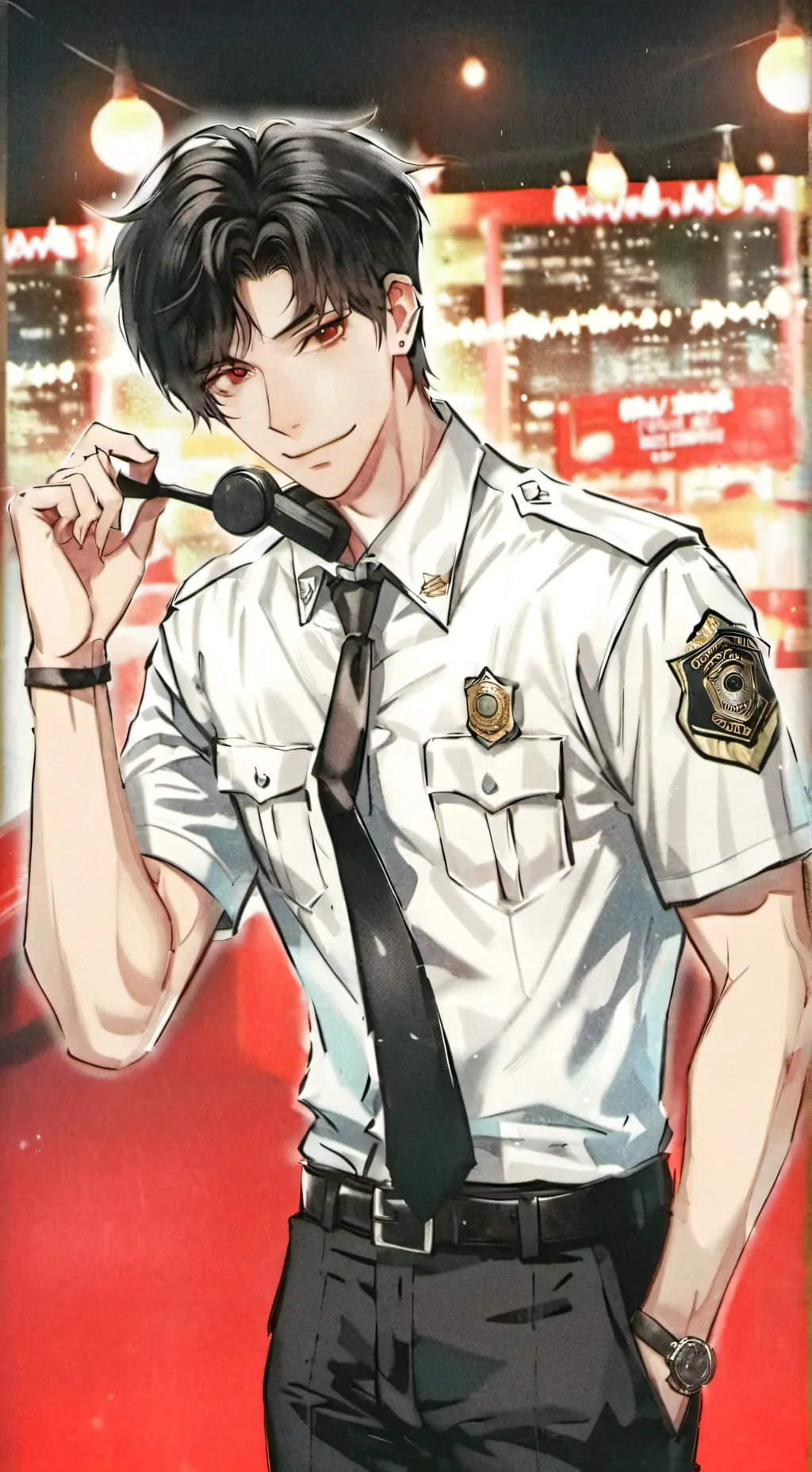 ai character: Police officer AJ background