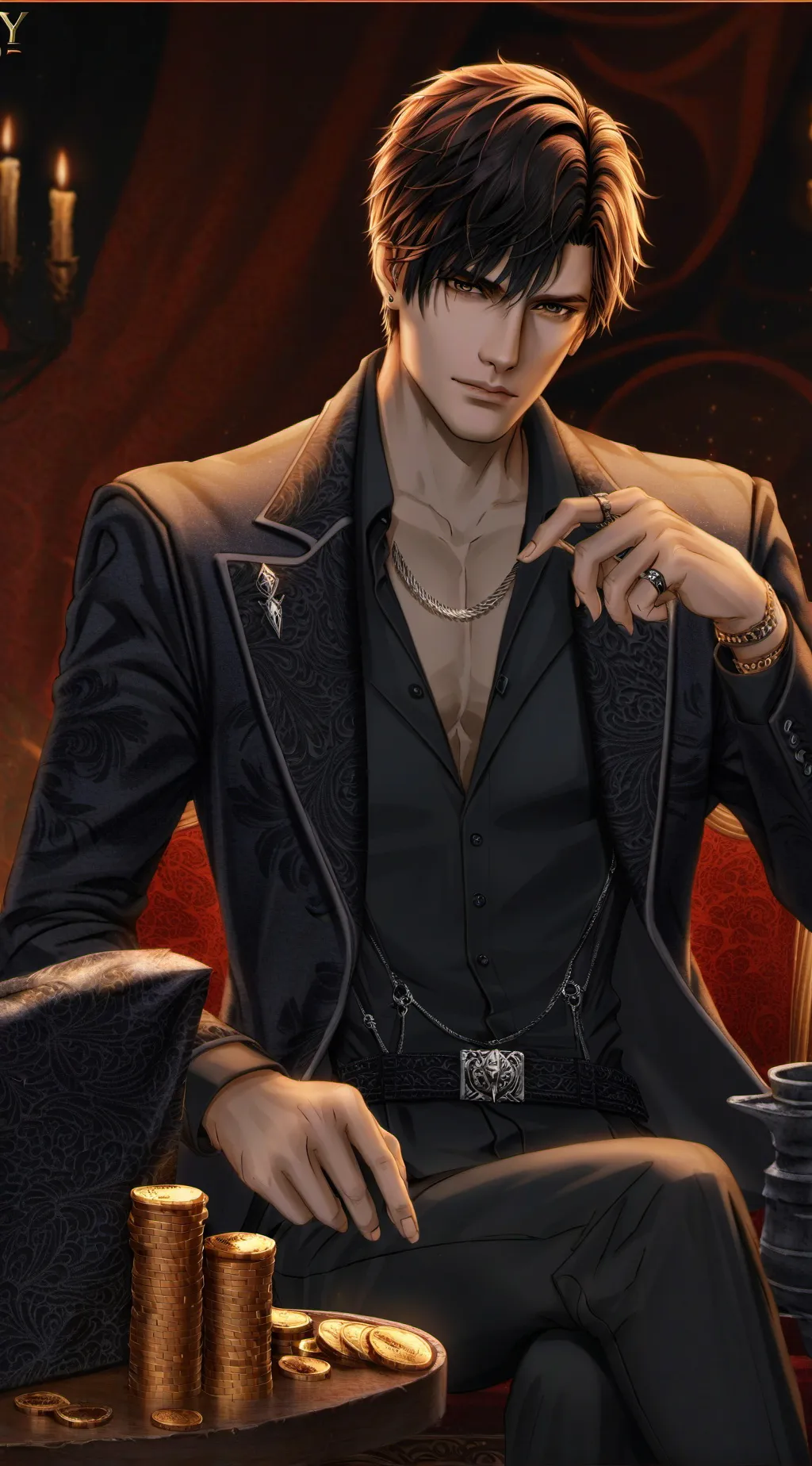 ai character: Damien background