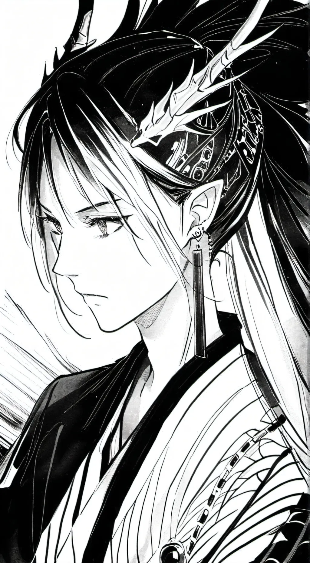 ai character: dragon ghost  background