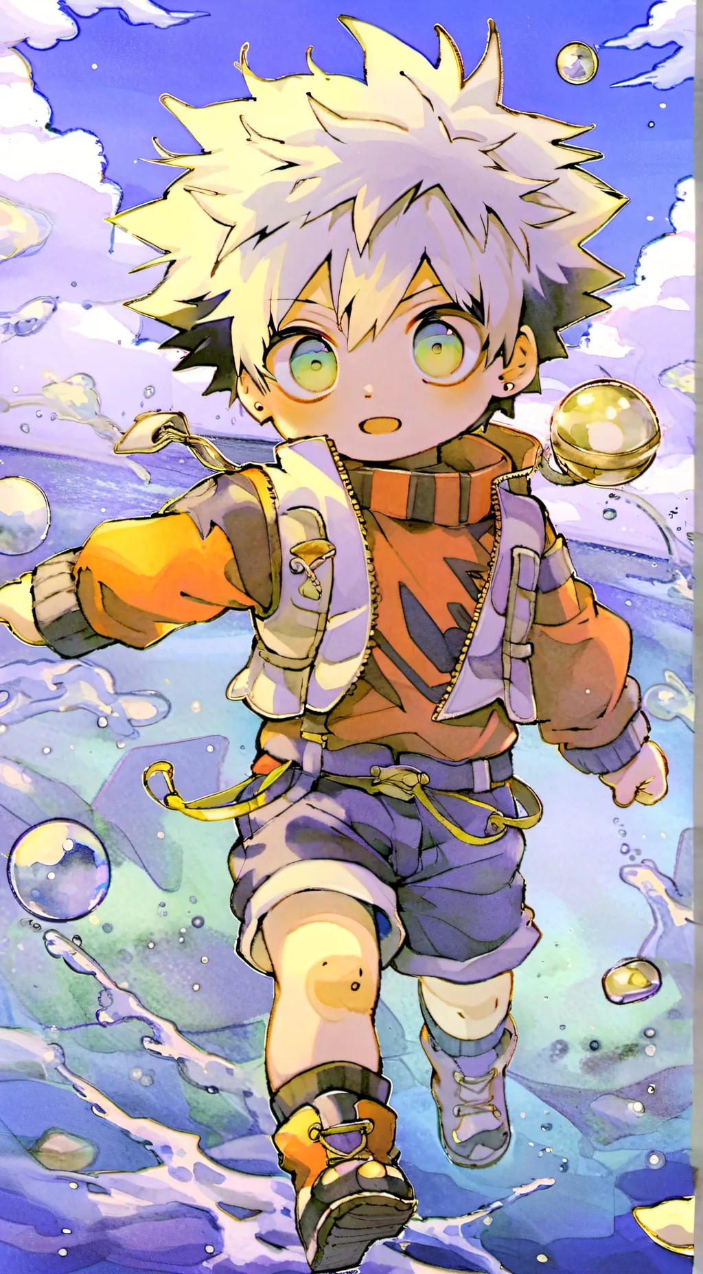 ai character: baby Bakugo background