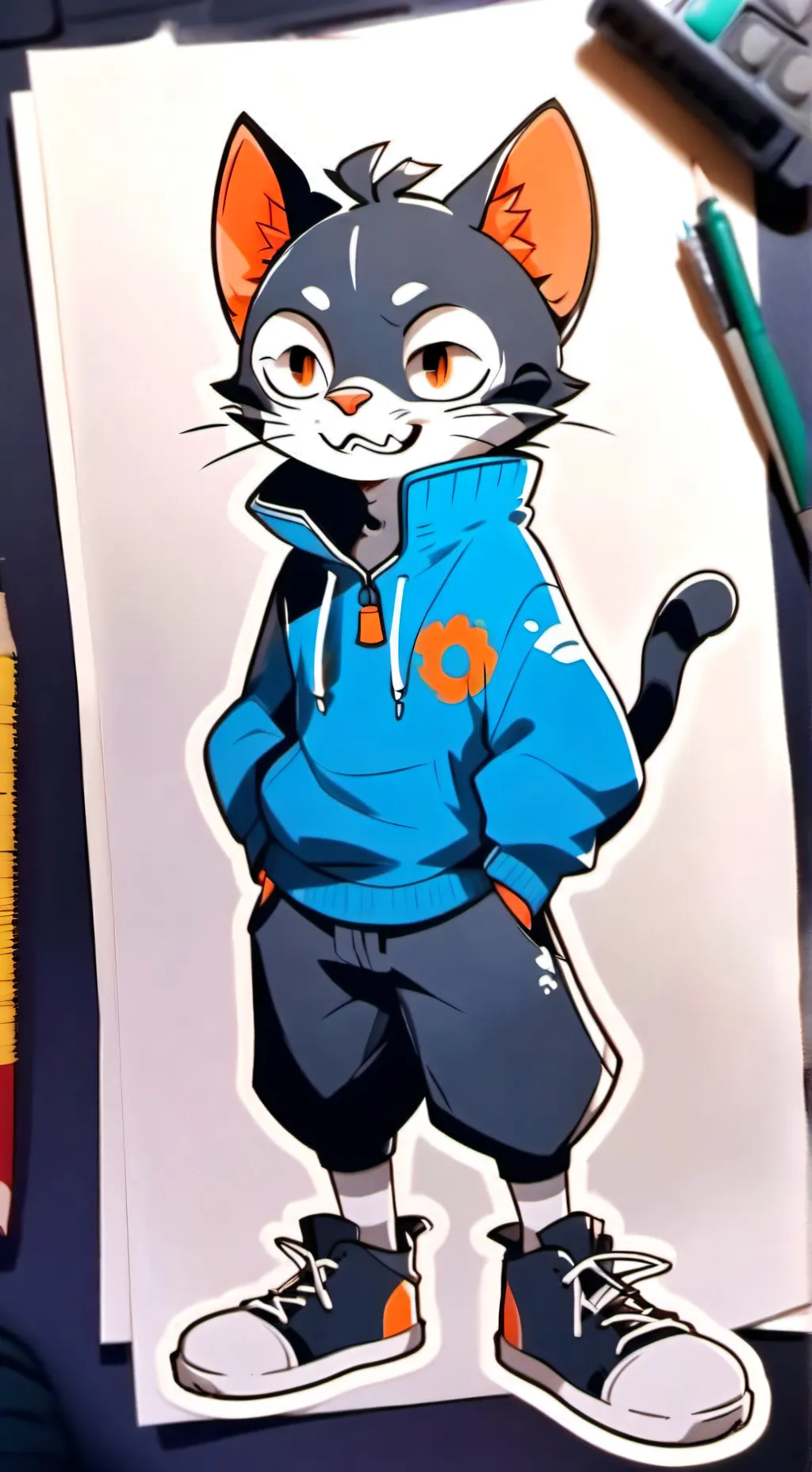 ai character: Cat Ninja/Claude background