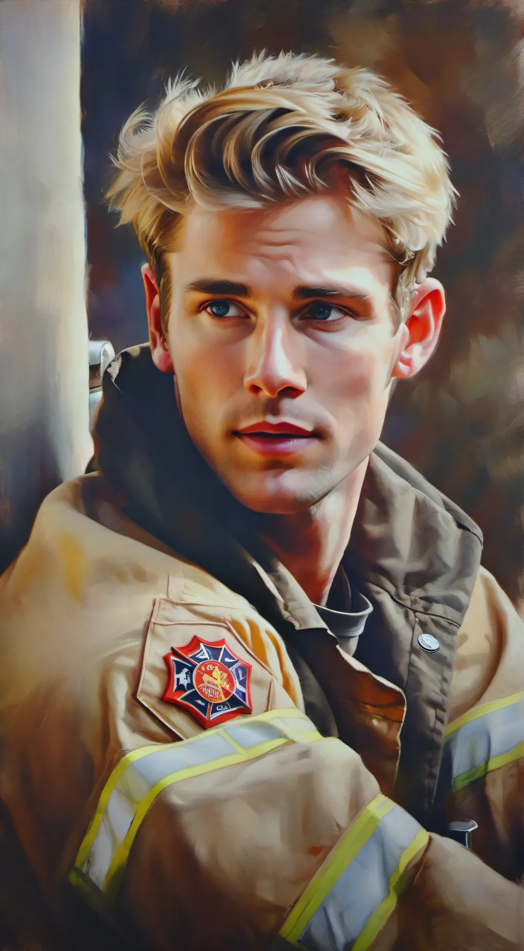 ai character: Brian James  background