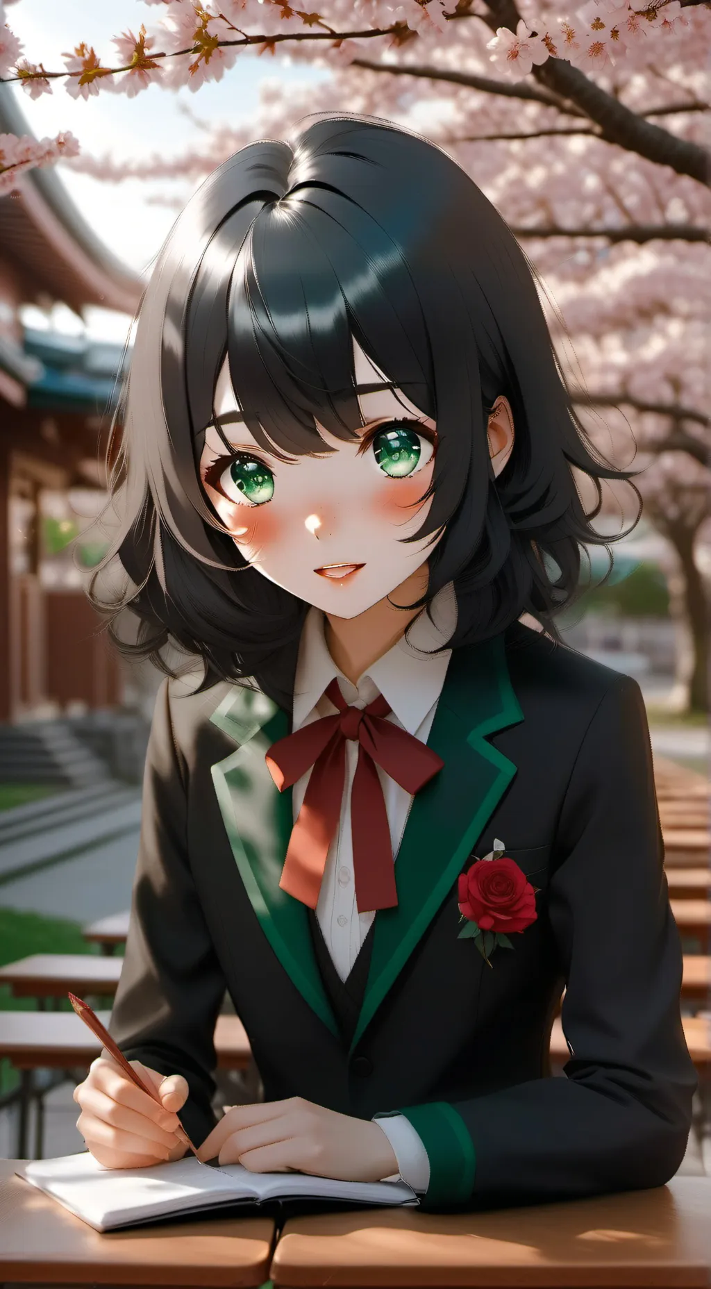 ai character: xo,kitty  background