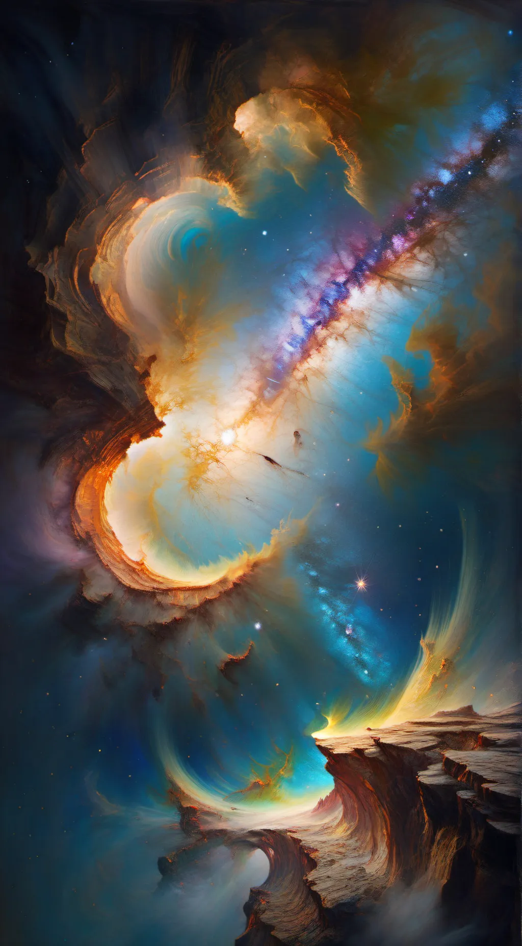 ai character: Milky Way background