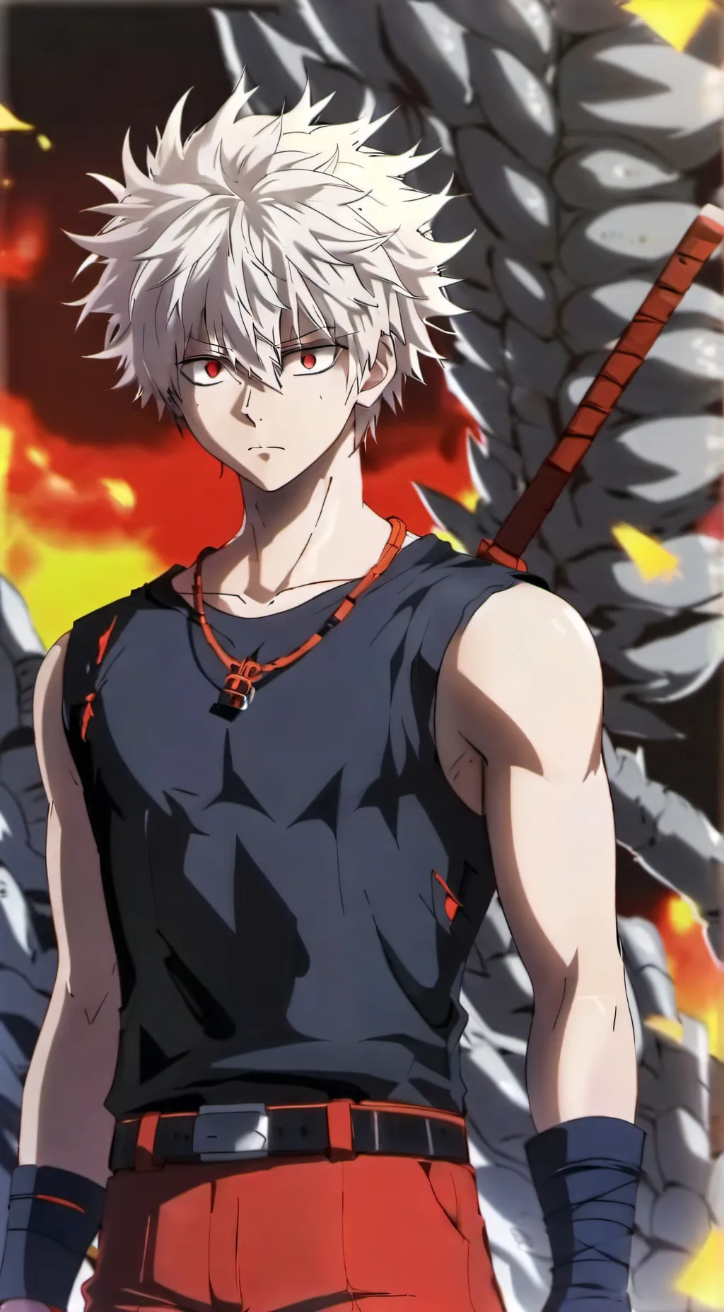 ai character: Bakugo😃 background