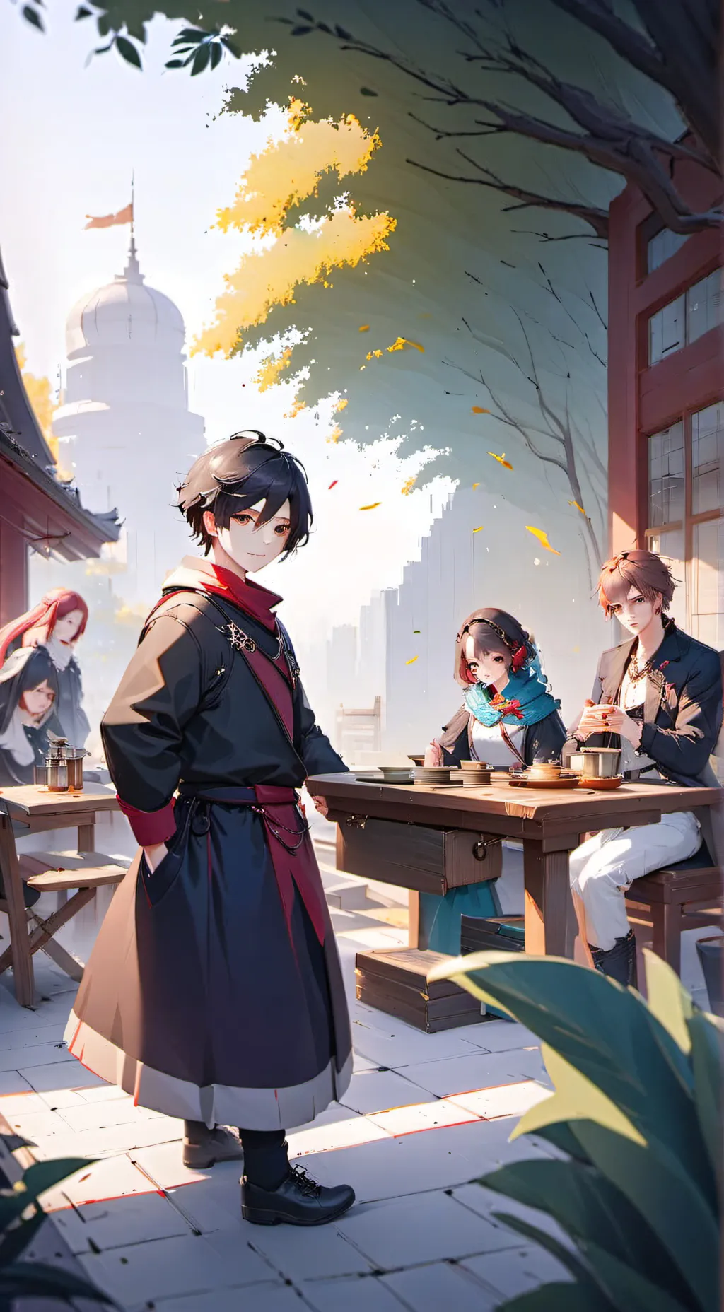 ai character: Familia cute background