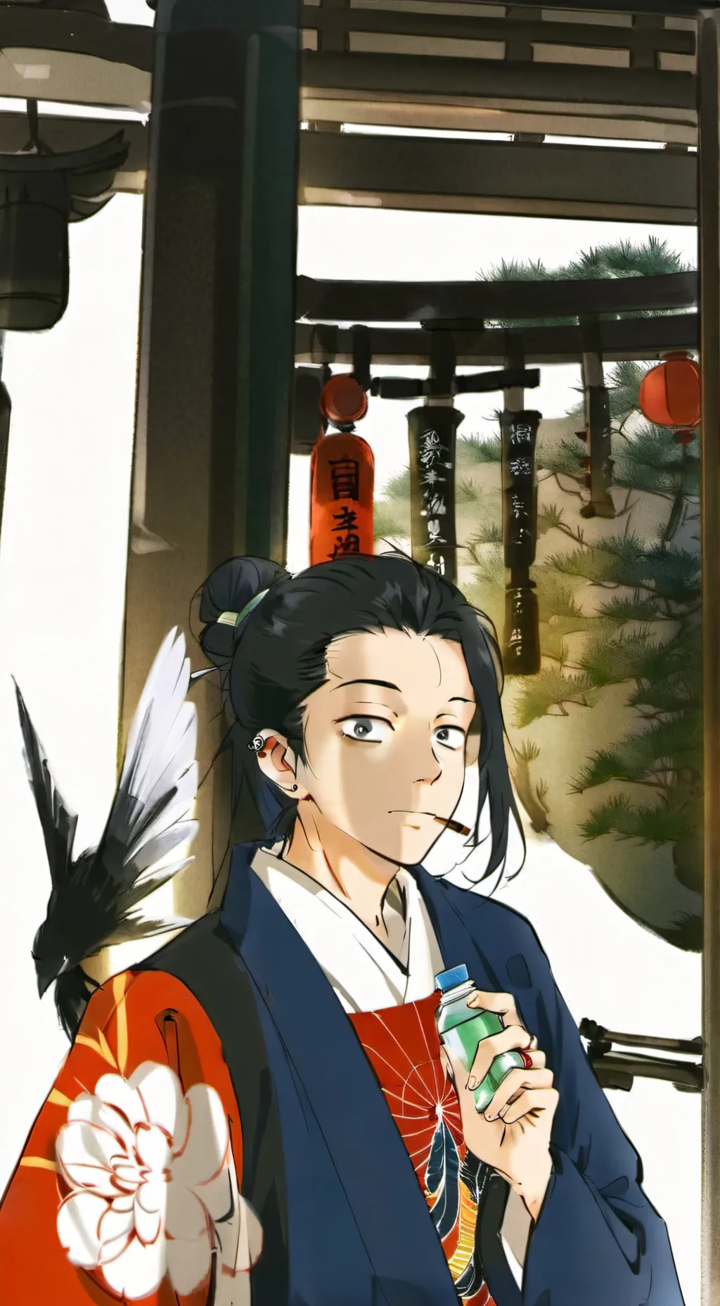 ai character: Young geto. background