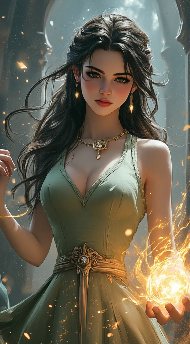 ai character: Irène  background